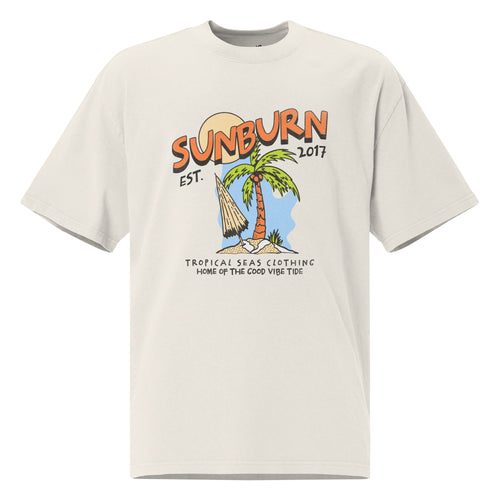 Oversized faded Tropical Sunburn t-shirt